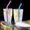 Norpro Silicone Reusable Color Changing Straws with Cleaning Brush, Set of 6